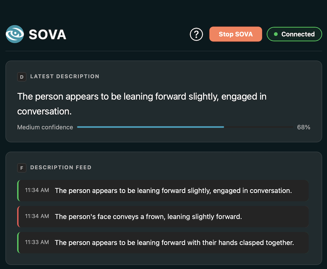 SOVA dashboard